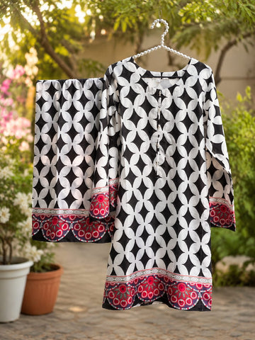2 piece printed silk cord sets